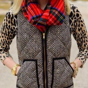 J.Crew Women's Printed Herringbone Puffer Vest XXS